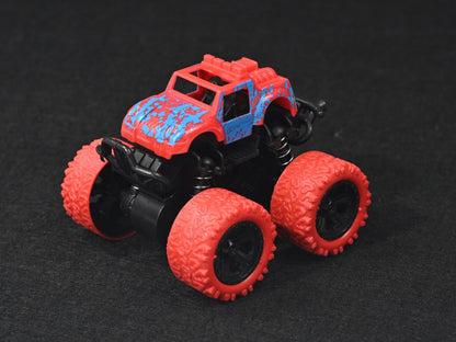 4pcs Toy Monster Truck Friction Powered Push and Go Kids Boy Girl Gift Car Set