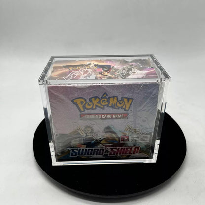 Premium Acrylic Display Case For Pokémon Booster Box Elite Trainer Magnetic Lid