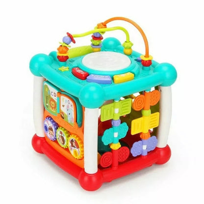 Bluetooth 6 in 1 Activity Cube Study Music Box Bead Game Baby Baby Education Toy