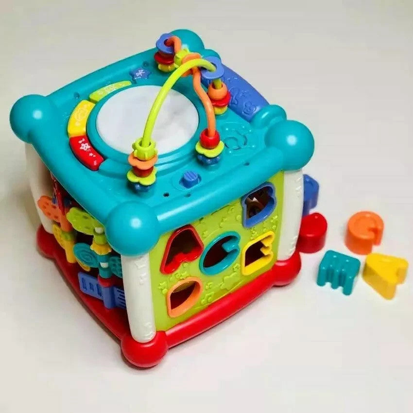 Bluetooth 6 in 1 Activity Cube Study Music Box Bead Game Baby Baby Education Toy