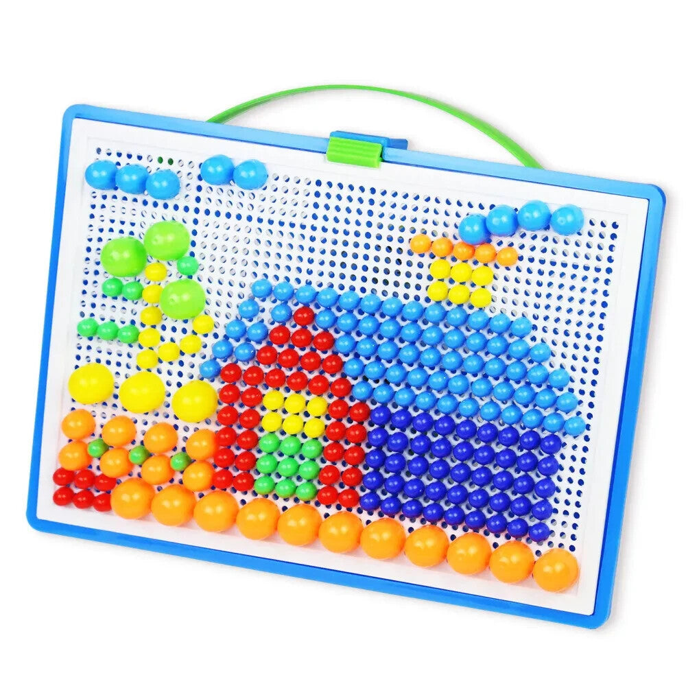 Kids Creative Children Puzzle Pegs Board 296 Educational Learning Toys DIY Gift