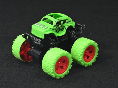 4pcs Toy Monster Truck Friction Powered Push and Go Kids Boy Girl Gift Car Set