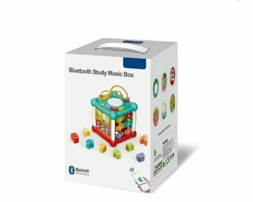 Bluetooth 6 in 1 Activity Cube Study Music Box Bead Game Baby Baby Education Toy