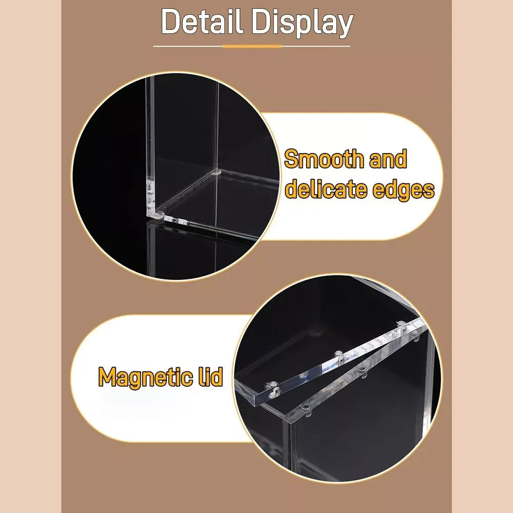 Premium Acrylic Display Case For Pokémon Booster Box Elite Trainer Magnetic Lid